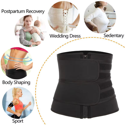 FitPress Waist Trainer Belt – Neoprene Sweat Belt for Women & Men, Weight Loss & Back Support