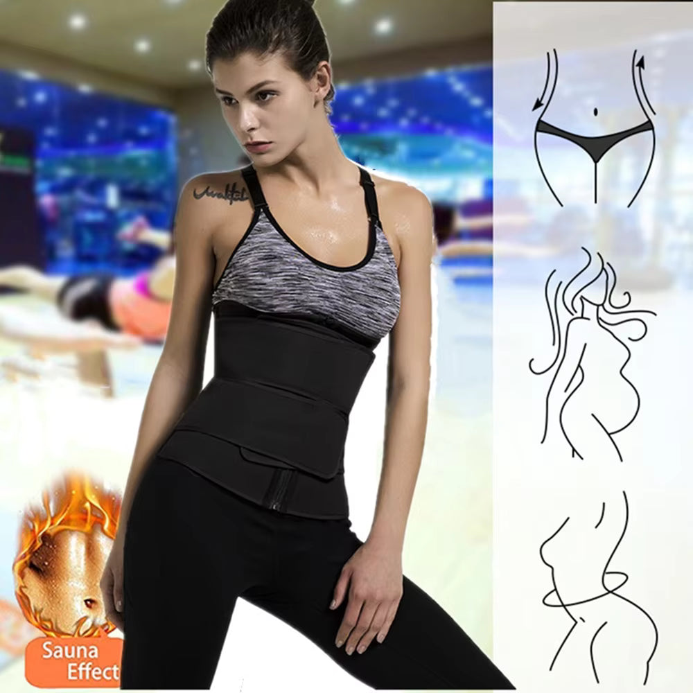 FitPress Waist Trainer Belt – Neoprene Sweat Belt for Women & Men, Weight Loss & Back Support